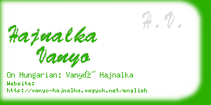 hajnalka vanyo business card